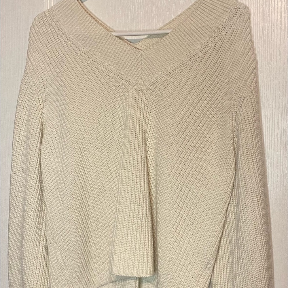 Cream H&M off the shoulder knit sweater - Picture 5 of 5